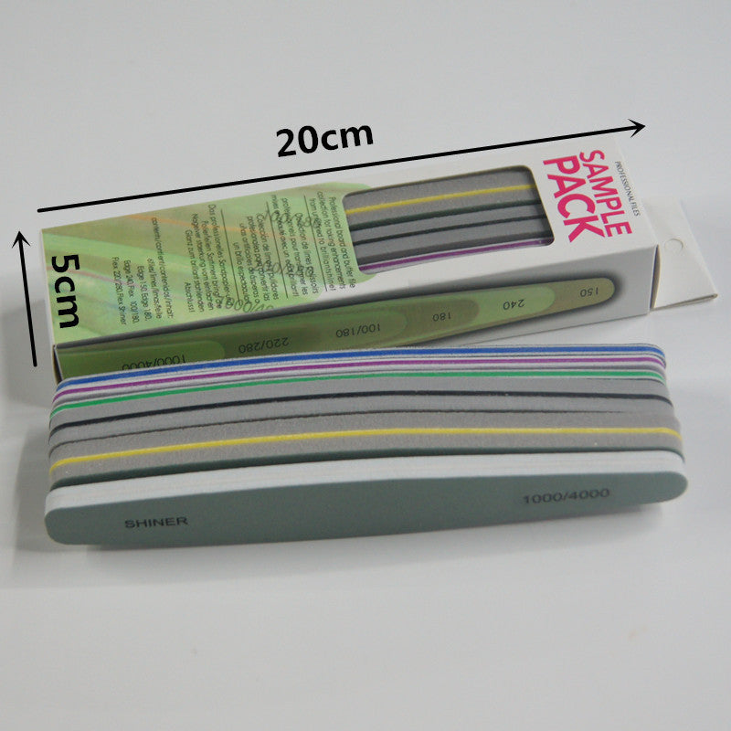 JMT-253642 6-Piece Nail File Set with Polishing Blocks and Strips for Manicure and Nail Art