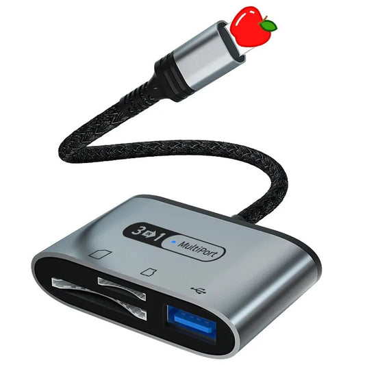 KTX-543251 Multi-Function 8-Pin SD TF Card Reader USB 3.0 OTG Connection Kit for iPhone and iPad