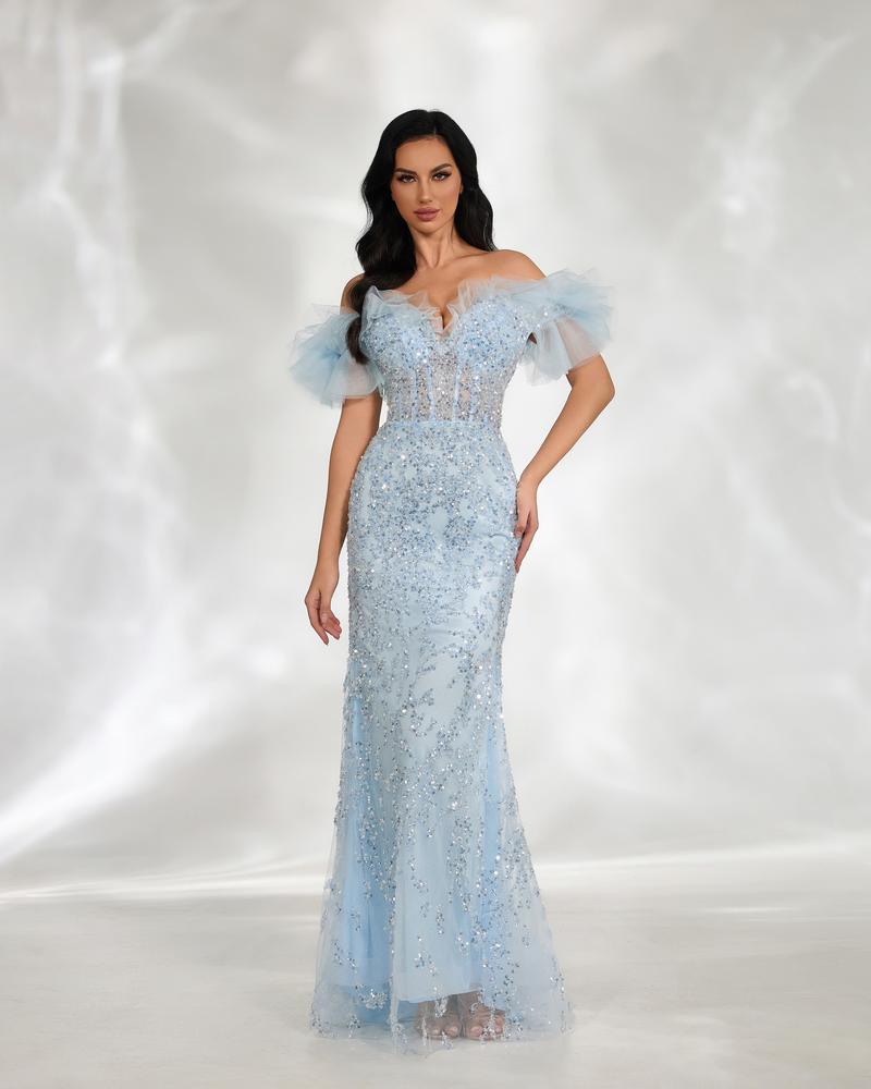 KTX-691923 Blue Elegant Women's Dress EZ25009