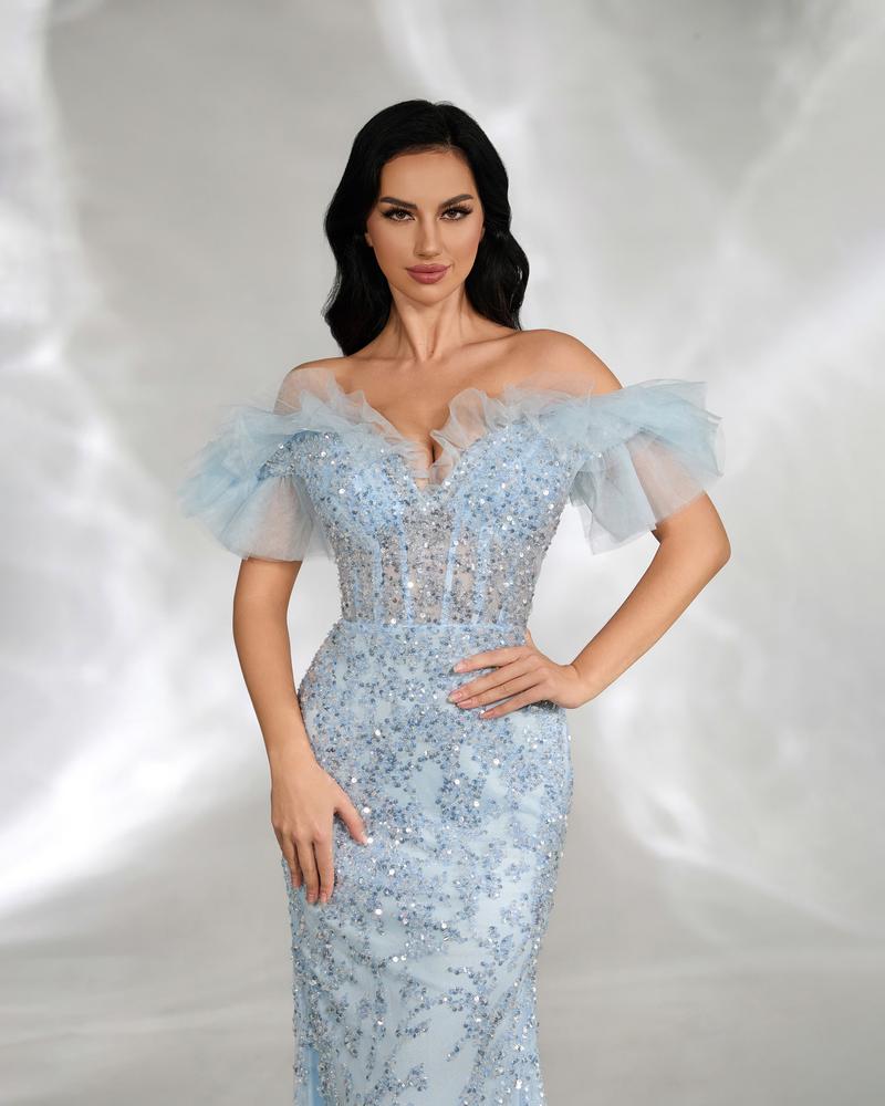 KTX-691923 Blue Elegant Women's Dress EZ25009