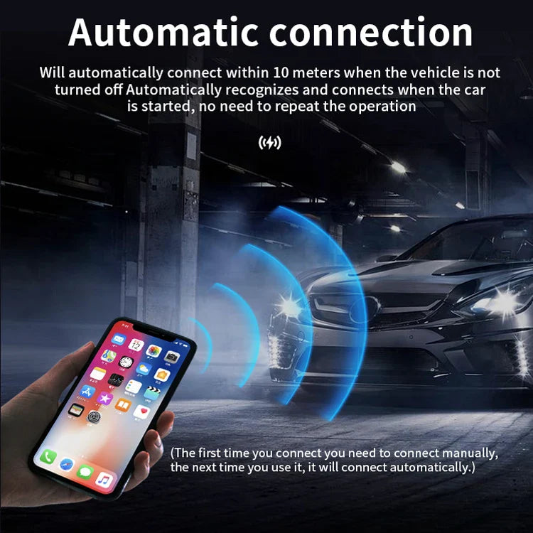 KTX-902547 Wireless CarPlay and Android Auto Adapter for Seamless Connectivity with USB Plug and Play Function