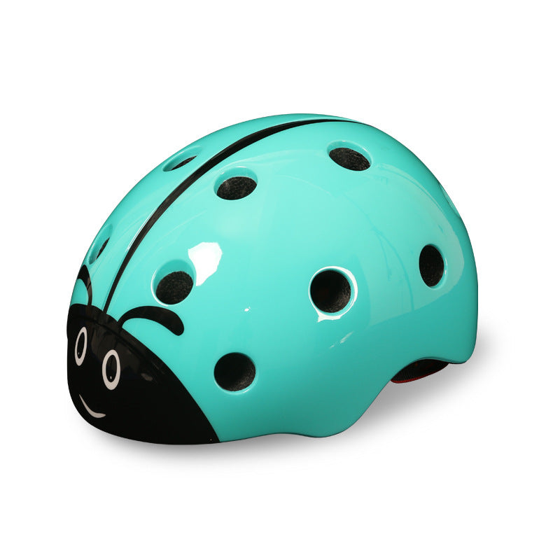 KTX-690579 Adjustable Kids' Ladybug Bicycle Safety Helmet for Fun and Secure Rides