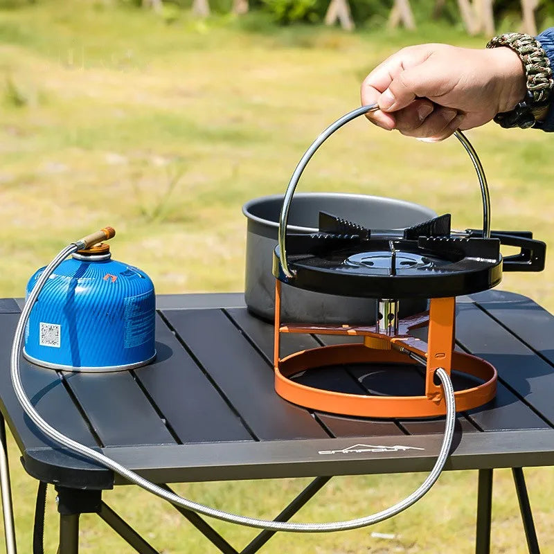 KTX-566419 Portable Outdoor Camping Stove with Holder - Lightweight Gas Stove for Easy Transportation
