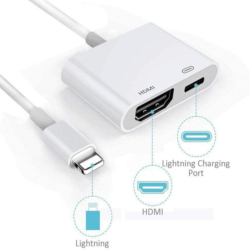 KTX-462675 HDMI Projector Adapter Cable - 1080P Resolution, 0.18m Length, On-Screen Converter in White