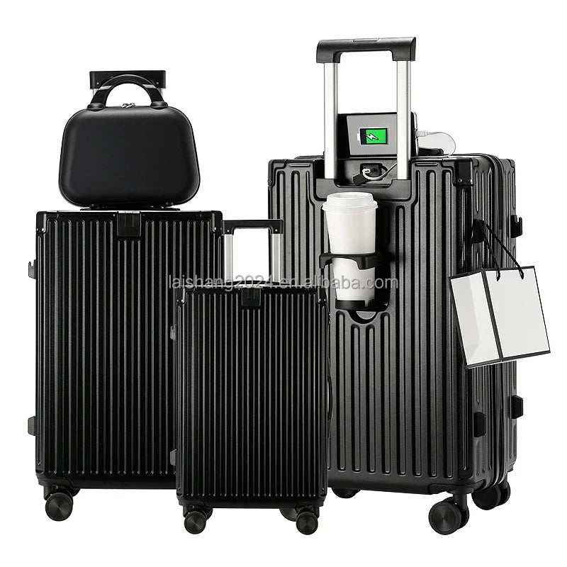 KTX-102931 Four-Piece Luggage Set with Anti-Lock Brake System – 14", 20", 24", 28" Suitcases