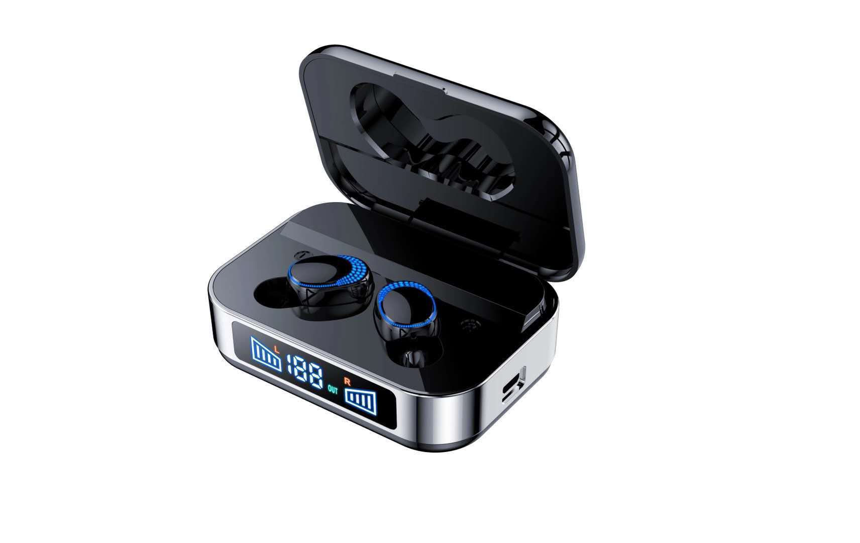 KTX-723027 Wireless Binaural Bluetooth Headset with Power Display and Long Battery Life