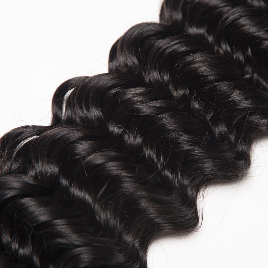 JMT-266378 Medium Long Real Hair Wig with Beautiful Curls