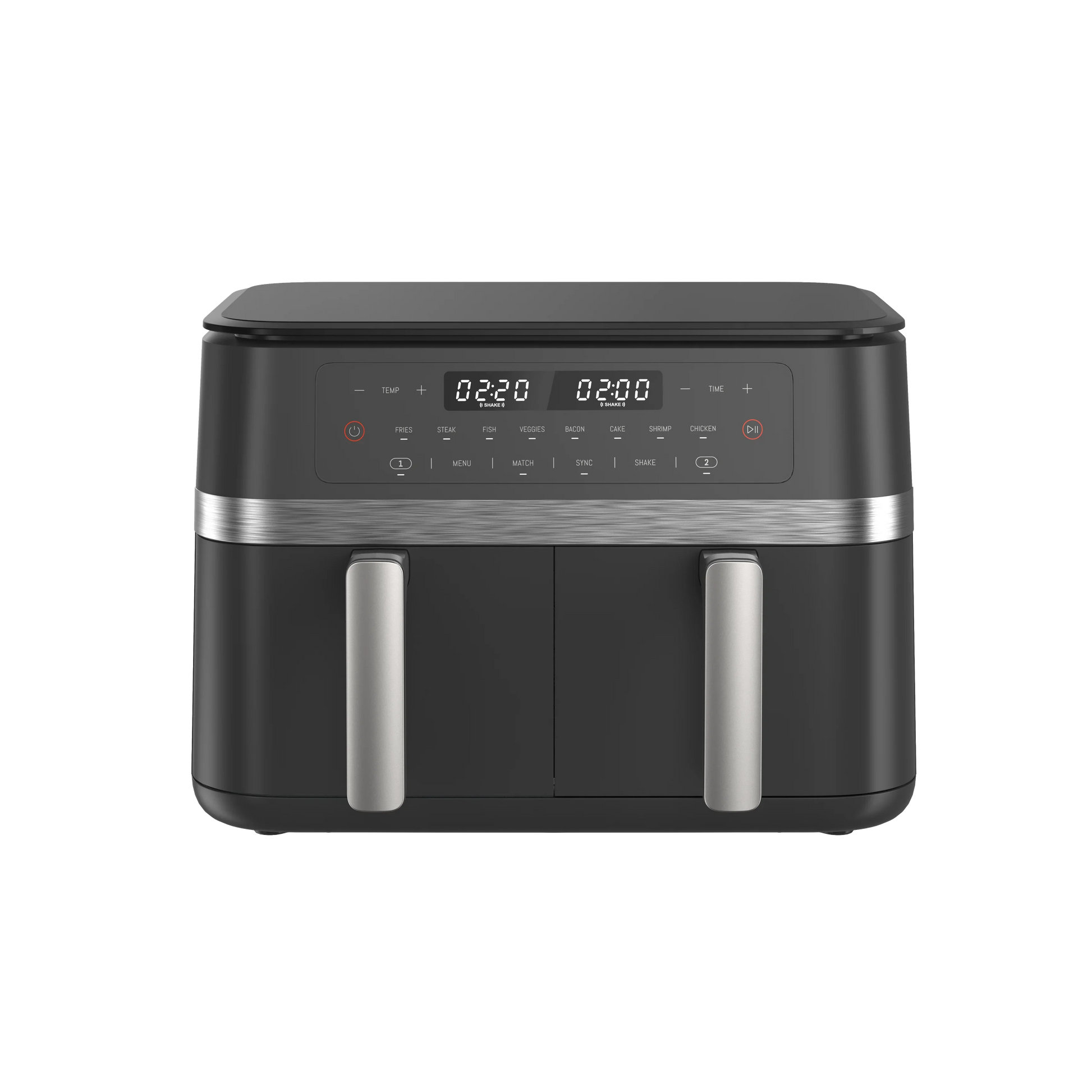 KTX-647827 10L Dual Core Air Fryer with Dual Heating Technology and Multiple Electronic Screens for Efficient Cooking