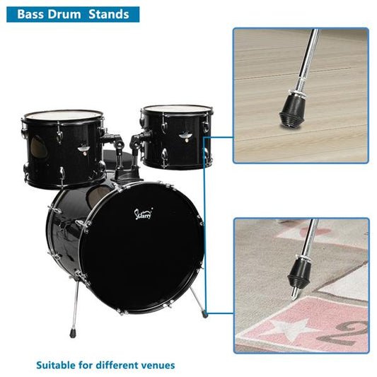 KTX-141331 22in Double-layer Oil Skin Drum with Five Drums and Black Frame