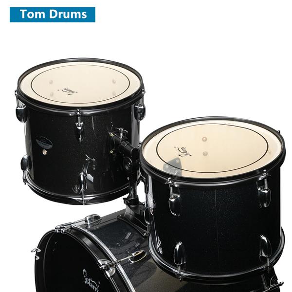 KTX-141331 22in Double-layer Oil Skin Drum with Five Drums and Black Frame