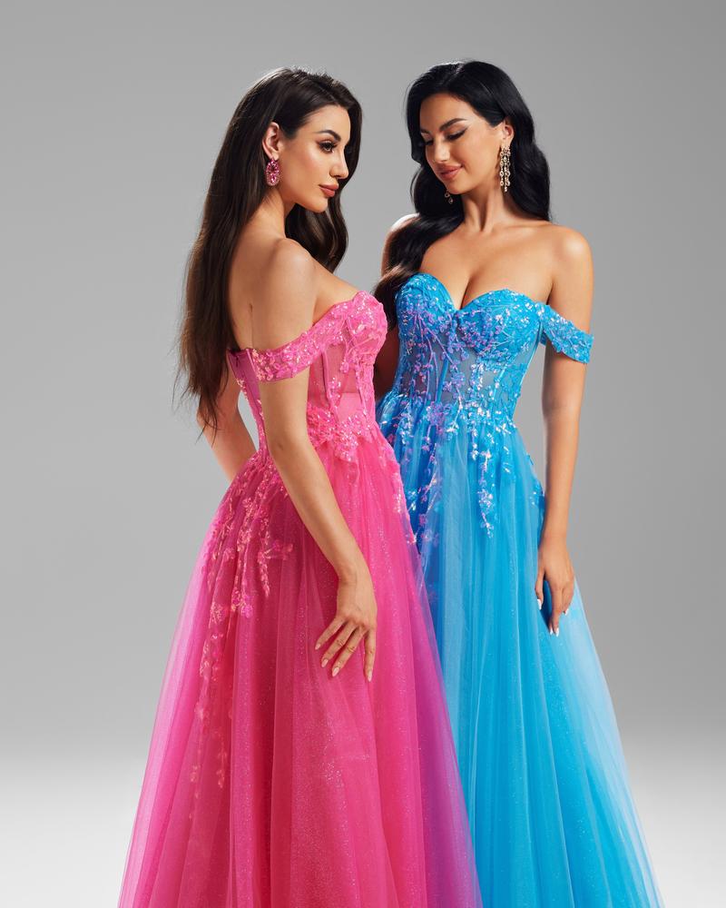 KTX-150675 Elegant Pink Evening Dress for Special Occasions - Model EZ25002