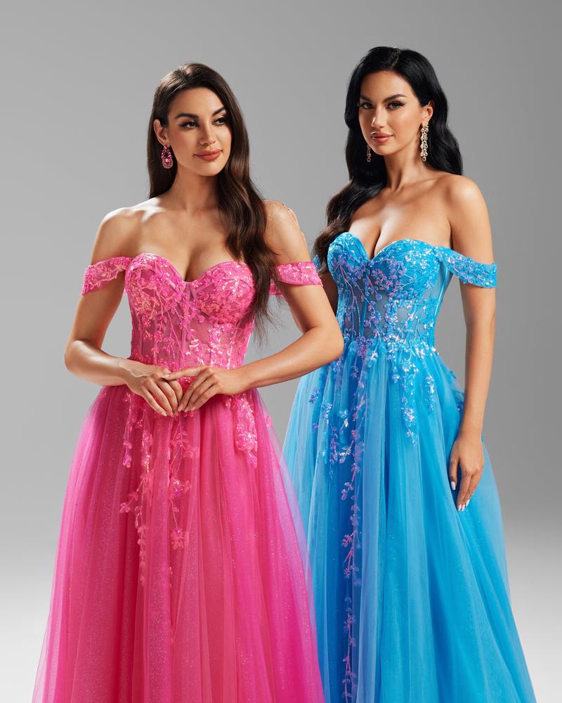 KTX-150675 Elegant Pink Evening Dress for Special Occasions - Model EZ25002