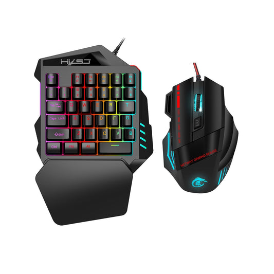 KTX-631763 Single-Hand USB Gaming Keyboard Left-Hand Glove with Backlight and Waterproof Features