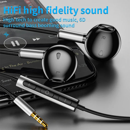 KTX-426835 3.5mm Wired Earphones with Handsfree Microphone and Stereo Sound
