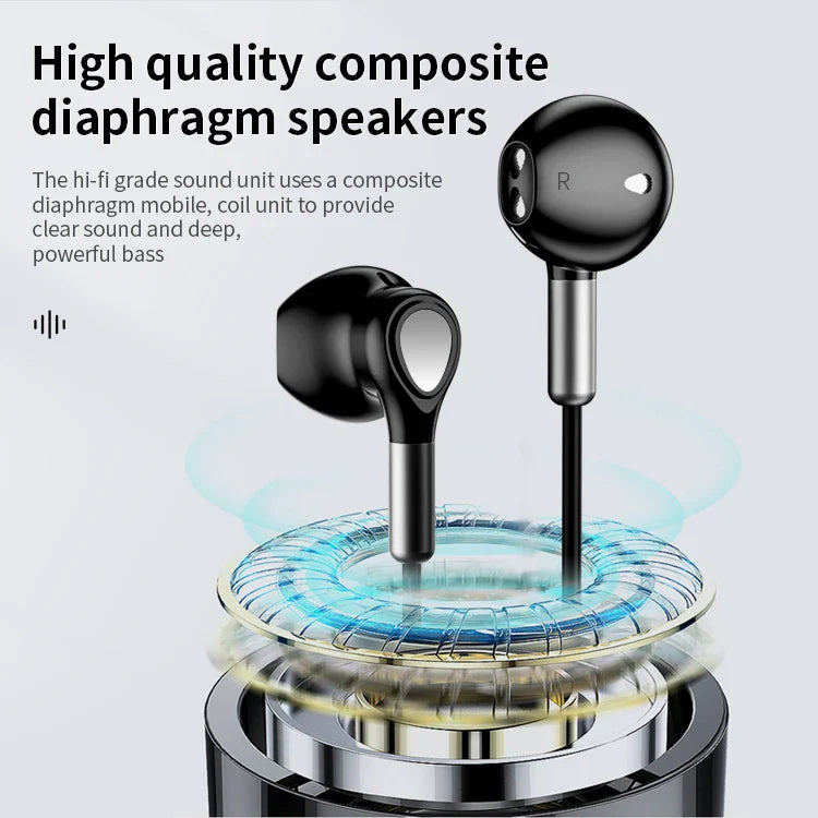 KTX-426835 3.5mm Wired Earphones with Handsfree Microphone and Stereo Sound