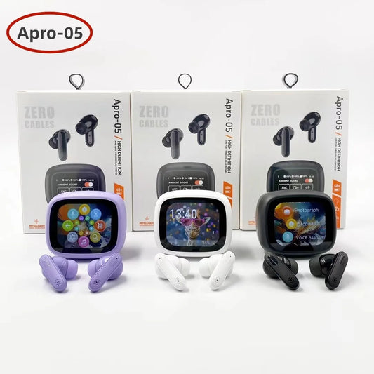 KTX-280211 Wireless In-Ear Headset with Smart Screen and Blue LED Battery Indicator – Noise Reduction for Clear Calls