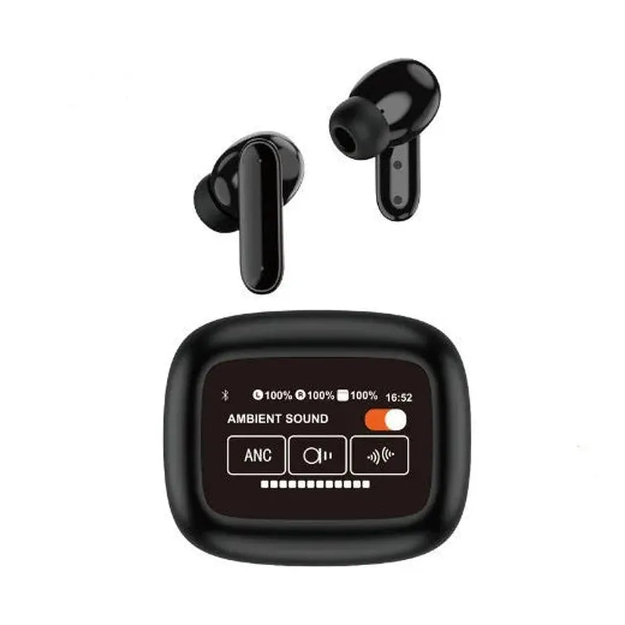 KTX-280211 Wireless In-Ear Headset with Smart Screen and Blue LED Battery Indicator – Noise Reduction for Clear Calls