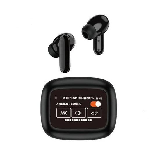 KTX-280211 Wireless In-Ear Headset with Smart Screen and Blue LED Battery Indicator – Noise Reduction for Clear Calls