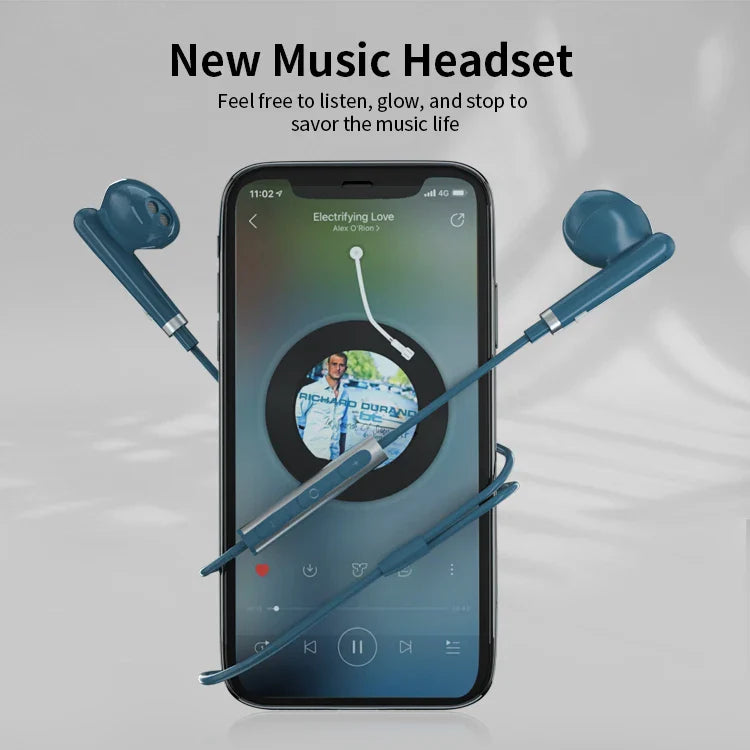 KTX-787283 Wired In-Ear Earphones with 3.5mm Jack, Microphone, and 1.2m Cable for HiFi Sound and Enhanced Bass