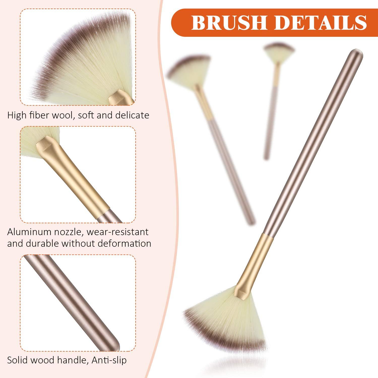 KTX-581139 Soft Facial Fan Brushes Set for Mask, Peel & Makeup Application - 10 Pack with Durable Handles