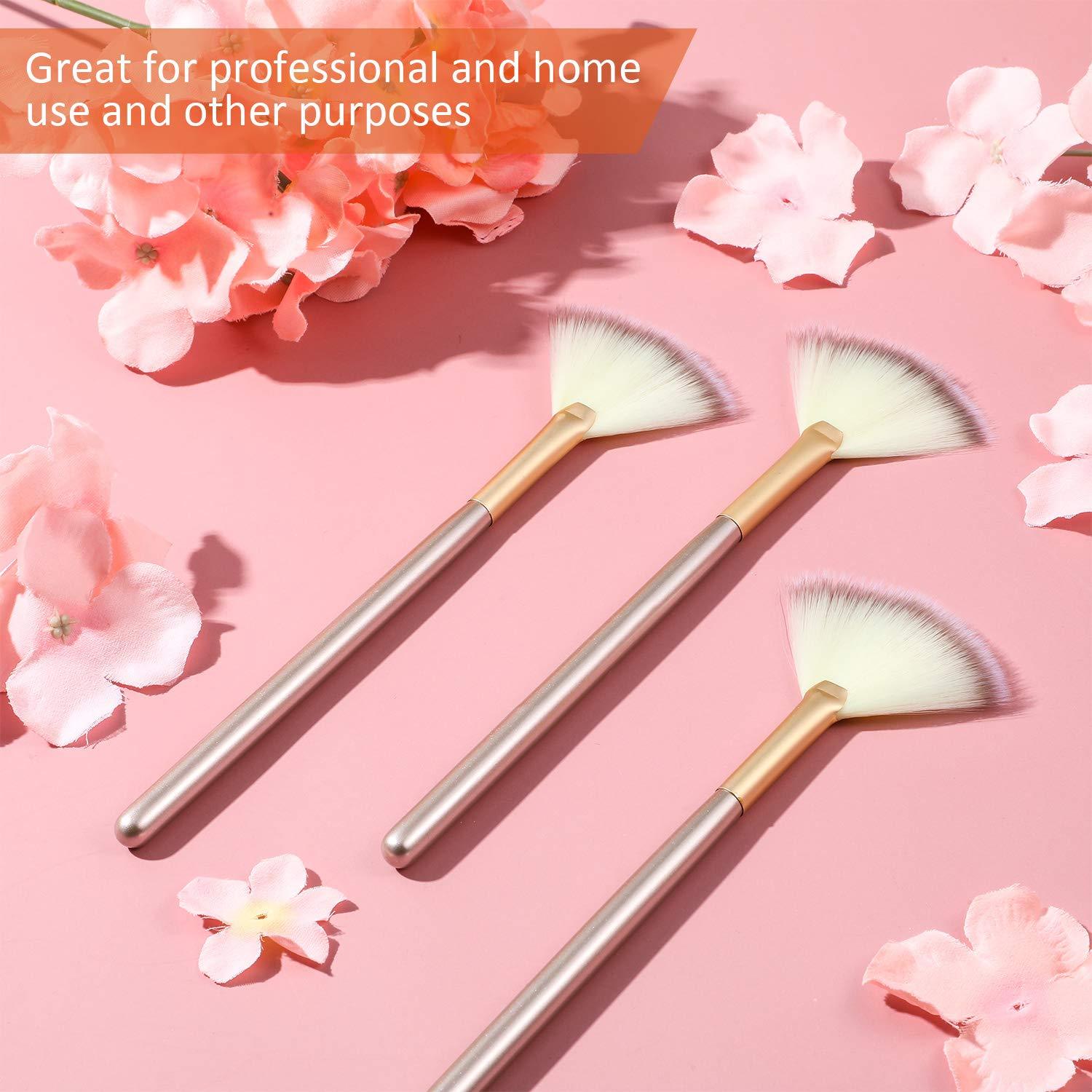 KTX-581139 Soft Facial Fan Brushes Set for Mask, Peel & Makeup Application - 10 Pack with Durable Handles
