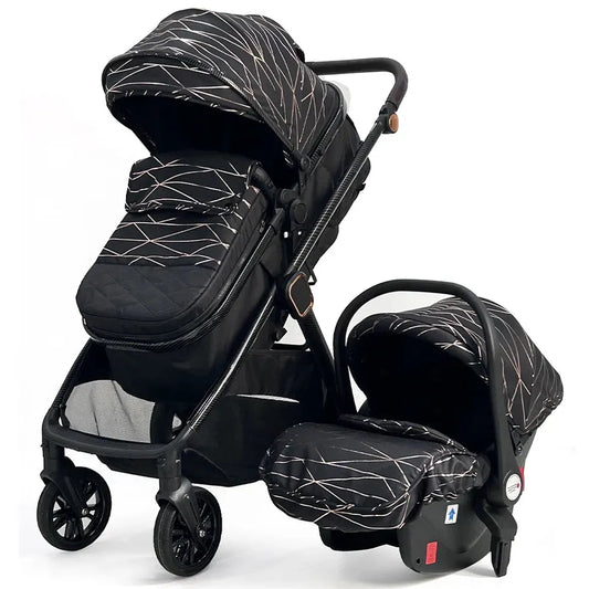 KTX-631635 3 in 1 Compact Luxury Stroller with Car Seat for Newborns