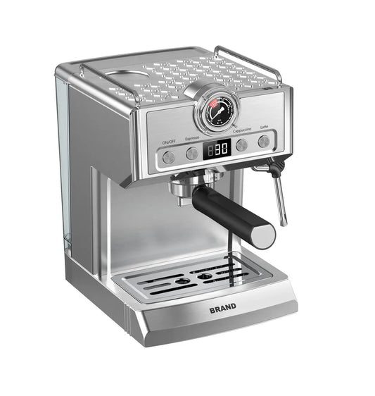 KTX-165523 20 Bar Electric Espresso Coffee Maker with Pressure Meter Display and Professional ULKA Pump
