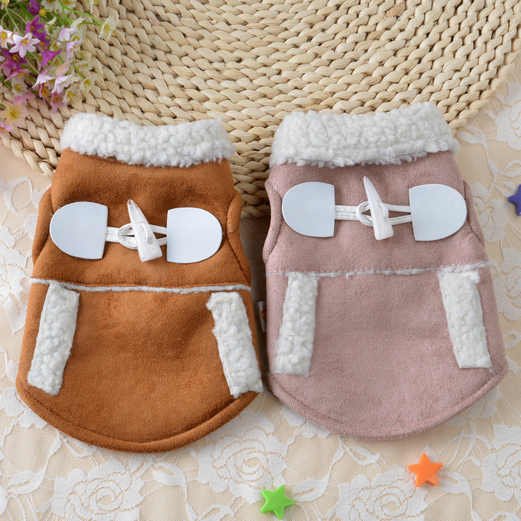 JMT-287882 Lamb Velvet Teddy Dog Costume for Stylish Pets