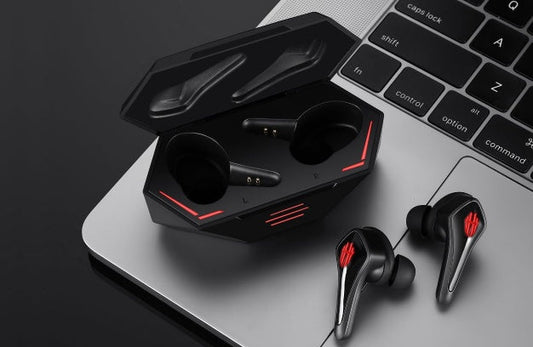 KTX-670291 Red Magic TWS Wireless Gaming Earbuds - Bluetooth 5.0, IPX5 Waterproof, In-Ear Design, 50m Range, Black