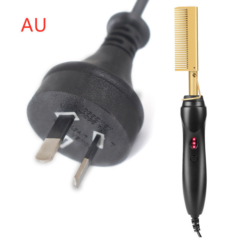 KTX-368723 Electric Curling Comb for Wet and Dry Hair - Adjustable Temperature Ceramic Hot Comb with 360-Degree Rotating Cord