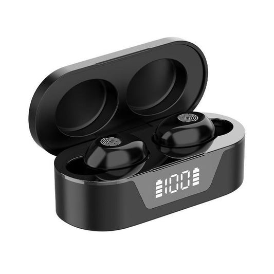 KTX-209235 Mini Bluetooth Earbuds with Battery Display and Touch Control, Stereo Sound, Voice Control, NFC, and Multi-Point Connection, Classic Black or White
