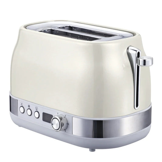 KTX-896787 Digital 2-Slice Retro Toaster for Efficient Breakfast Preparation in Stylish Black Finish