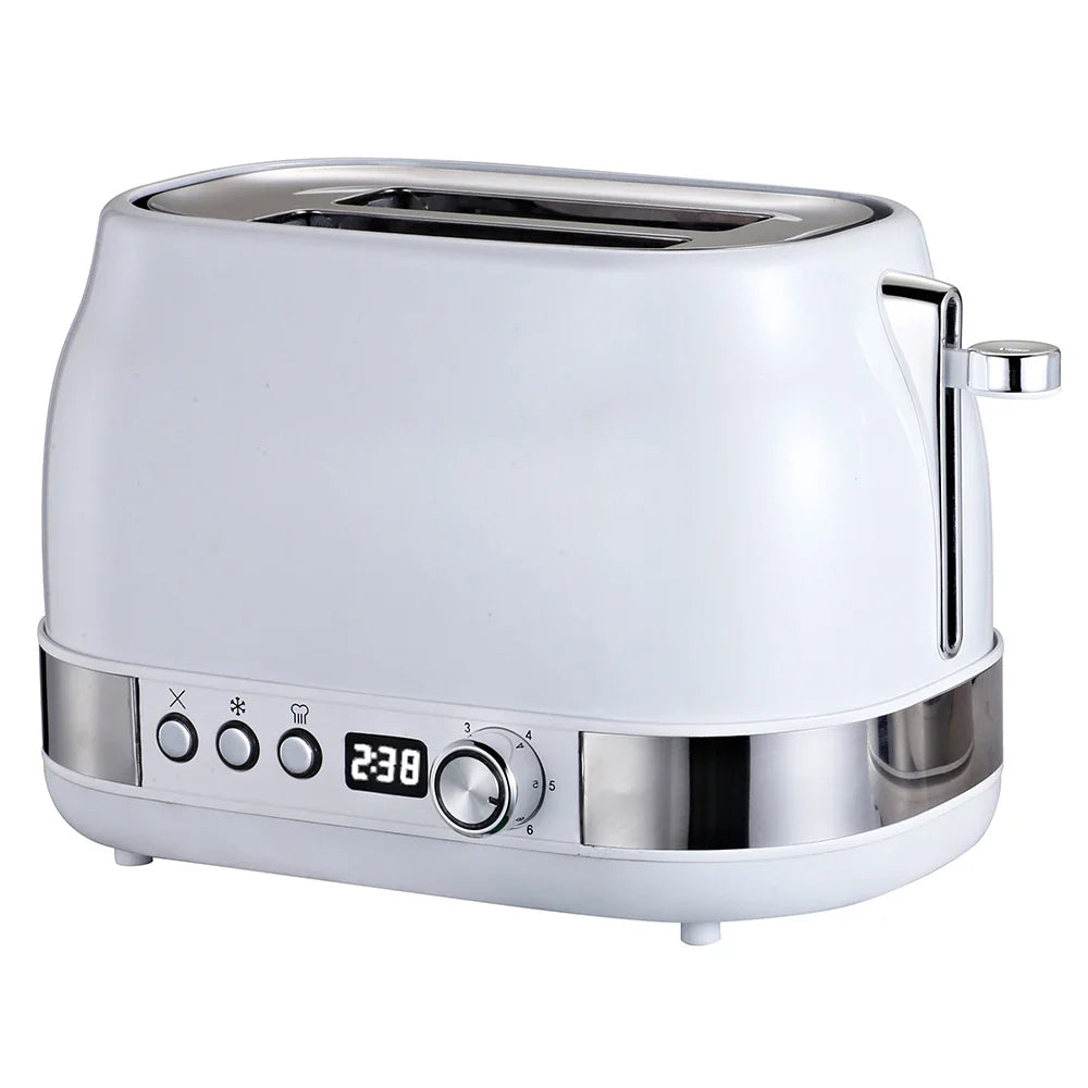 KTX-896787 Digital 2-Slice Retro Toaster for Efficient Breakfast Preparation in Stylish Black Finish