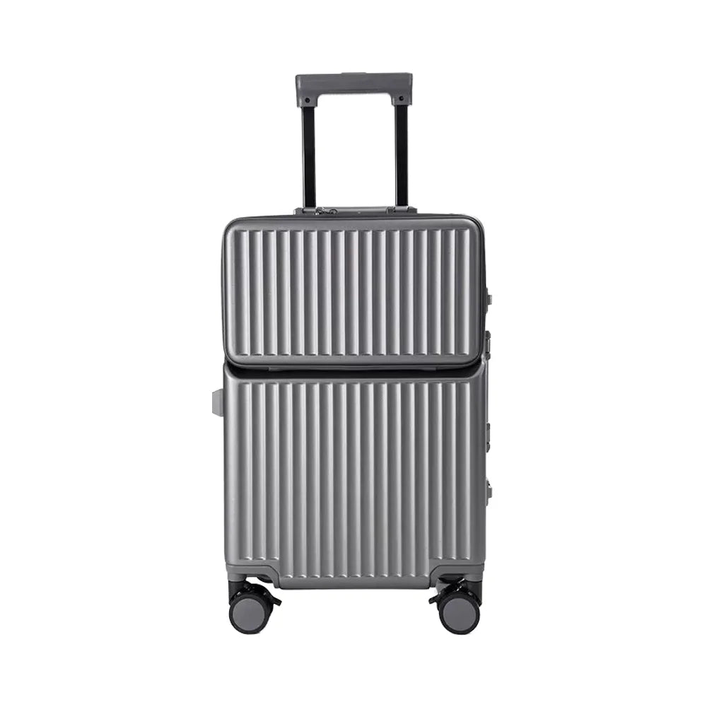 KTX-176531 Compact 20-Inch Modern Carry-On Suitcase with Cup Holder and Lightweight PC & ABS Design