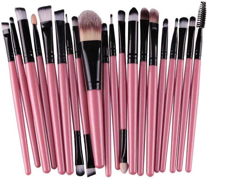 KTX-400979 Makeup Brush Set with Loose Powder, Blush, and Eye Shadow Brushes in OPP Bag