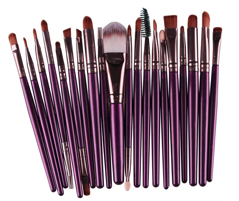 KTX-400979 Makeup Brush Set with Loose Powder, Blush, and Eye Shadow Brushes in OPP Bag