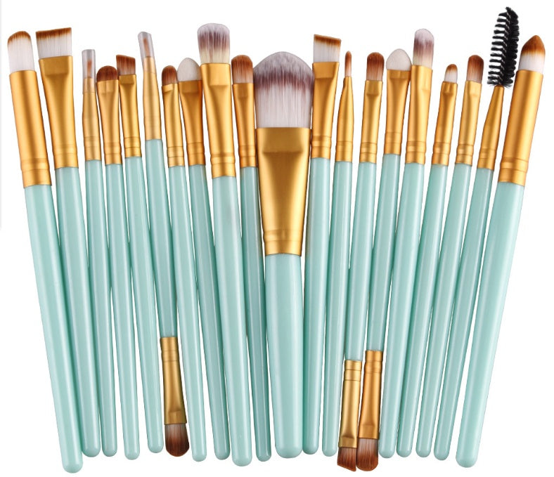 KTX-400979 Makeup Brush Set with Loose Powder, Blush, and Eye Shadow Brushes in OPP Bag