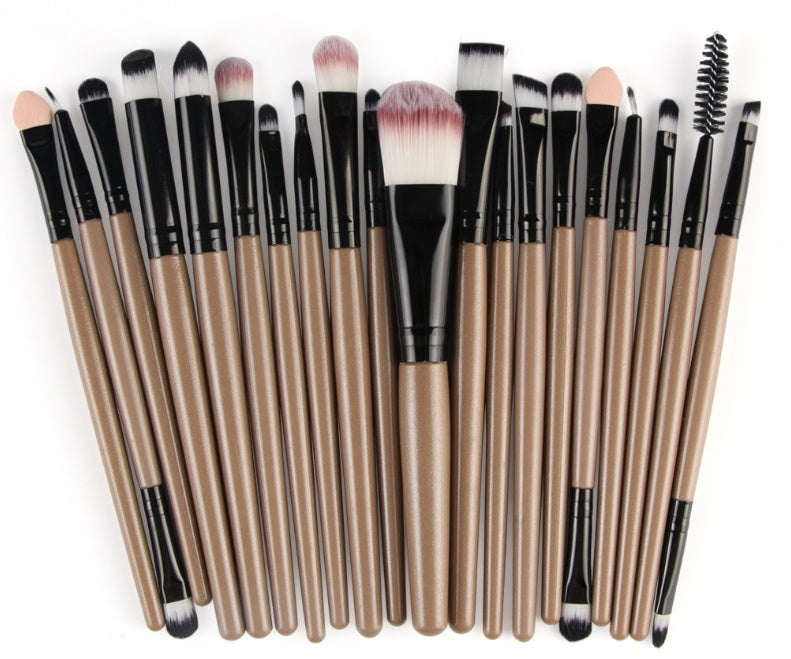 KTX-400979 Makeup Brush Set with Loose Powder, Blush, and Eye Shadow Brushes in OPP Bag