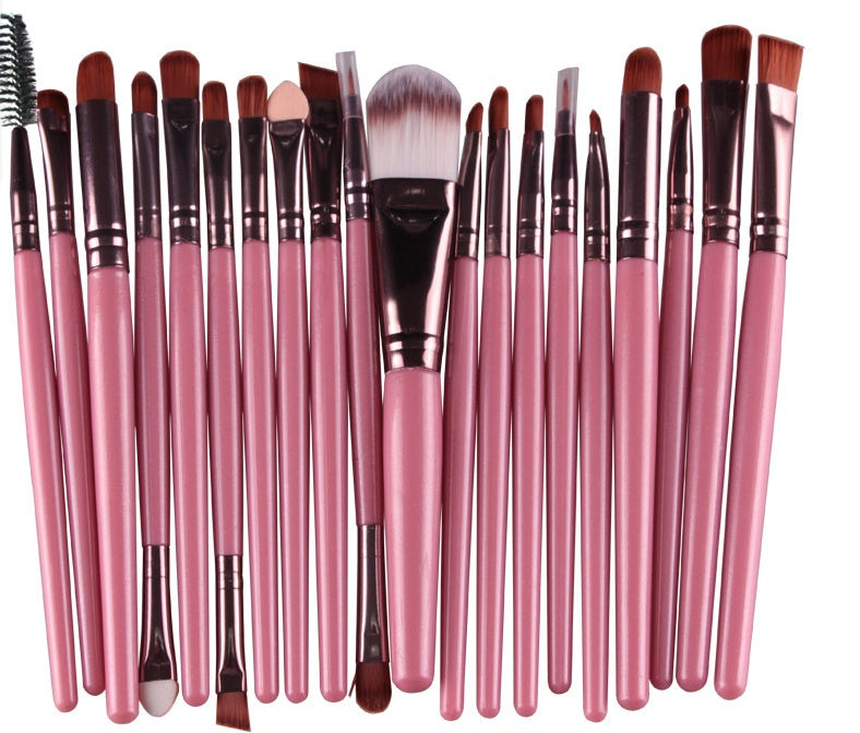 KTX-400979 Makeup Brush Set with Loose Powder, Blush, and Eye Shadow Brushes in OPP Bag
