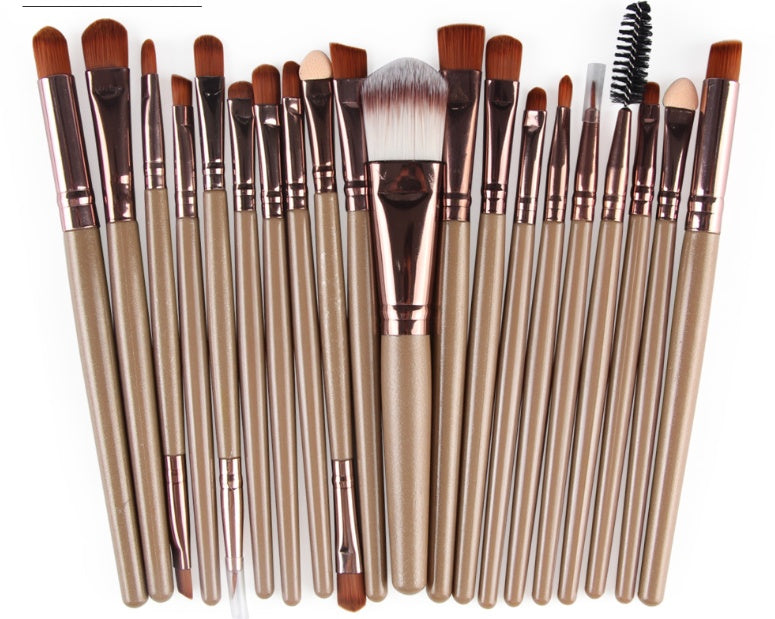 KTX-400979 Makeup Brush Set with Loose Powder, Blush, and Eye Shadow Brushes in OPP Bag