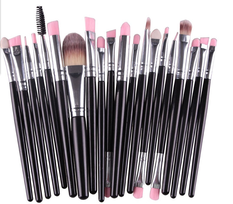 KTX-400979 Makeup Brush Set with Loose Powder, Blush, and Eye Shadow Brushes in OPP Bag