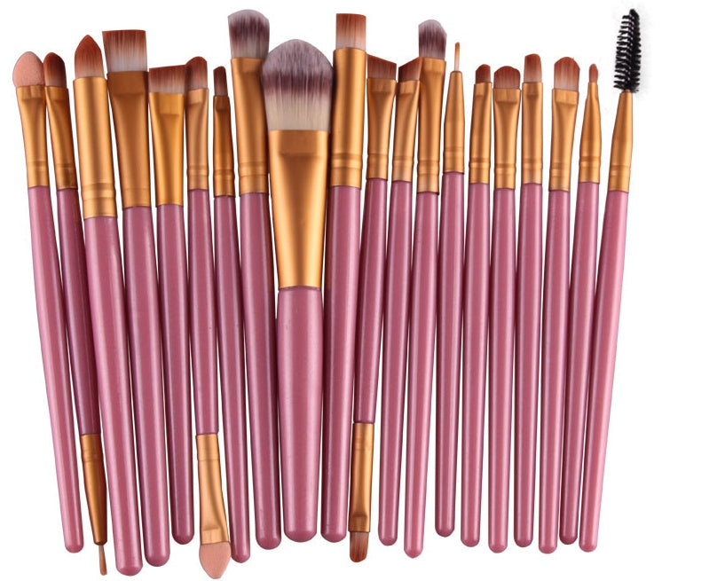 KTX-400979 Makeup Brush Set with Loose Powder, Blush, and Eye Shadow Brushes in OPP Bag