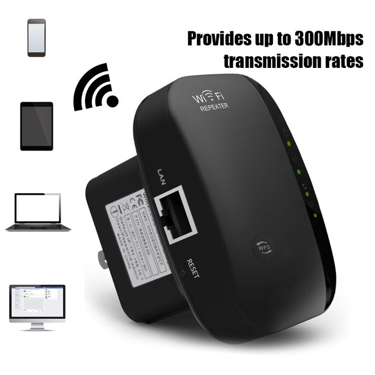 KTX-928339 Wireless WiFi Repeater Signal Amplifier - 300Mbps for Enhanced Internet Coverage