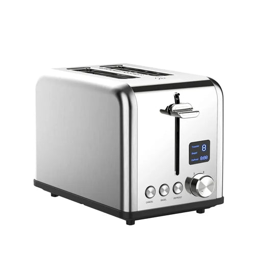 KTX-453843 LED Timer Display Stainless Steel Compact 2-Slice Electric Toaster