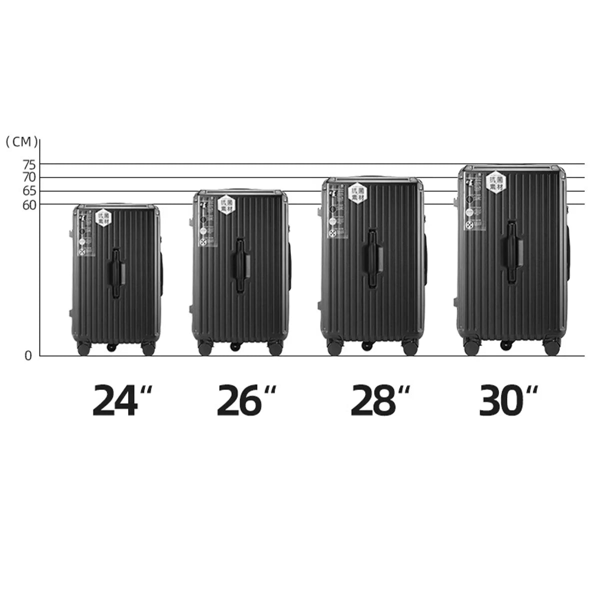 KTX-569747 Large Capacity Trolley Suitcase with Mini Storage Box for Travel and Organisation