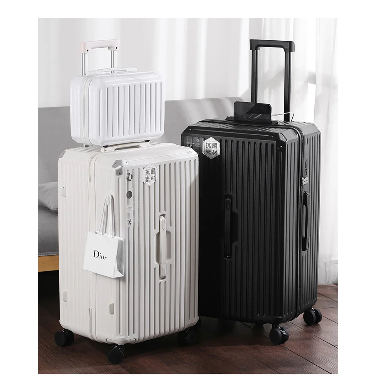 KTX-569747 Large Capacity Trolley Suitcase with Mini Storage Box for Travel and Organisation