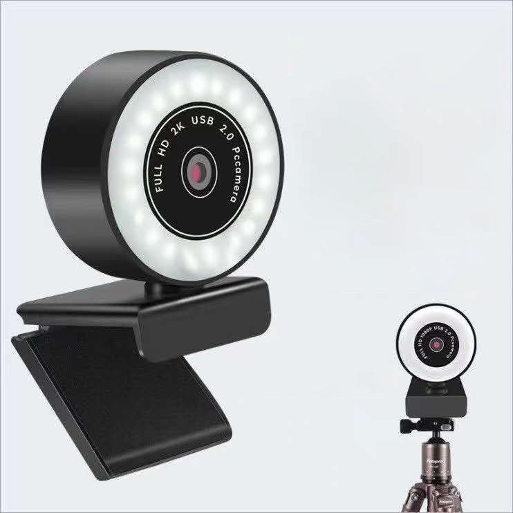 KTX-263763 High-Definition USB Network Computer Camera with Adjustable Fill Light for Online Video Conferencing