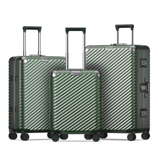 KTX-487251 Lightweight Aluminium Frame PC Carry-On Trolley Case Travel Suitcase Set