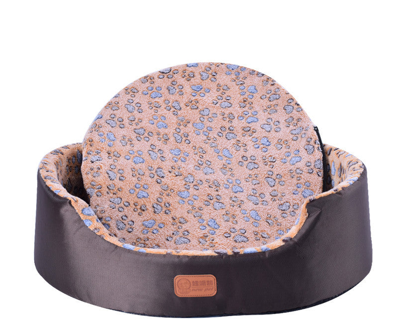 JMT-318026 Universal Washable Oval Pet Bed with Oxford Cloth Jacket and Sponge Inner Core for Dogs and Cats