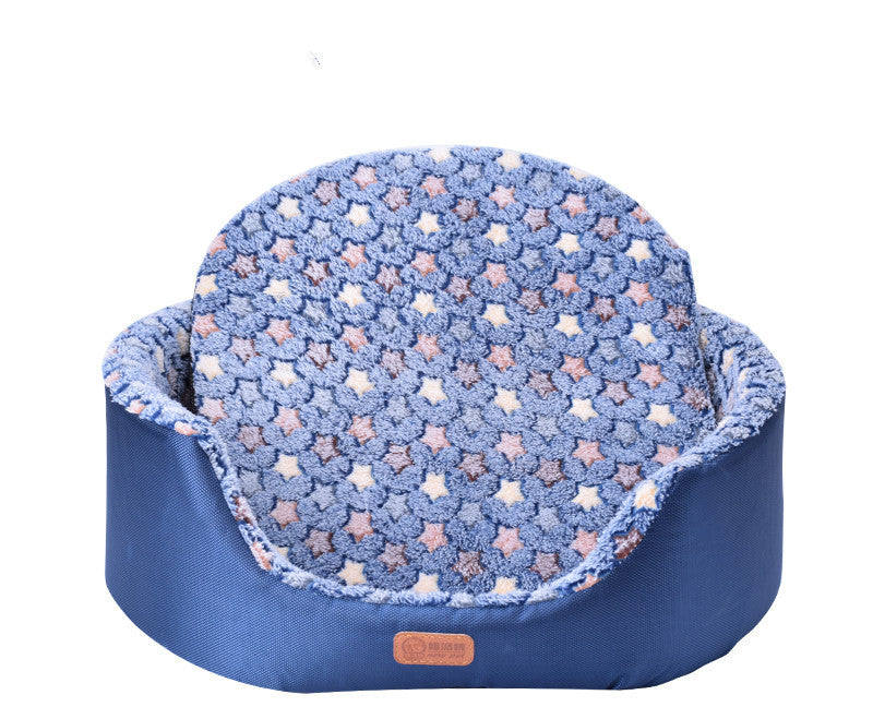 JMT-318026 Universal Washable Oval Pet Bed with Oxford Cloth Jacket and Sponge Inner Core for Dogs and Cats